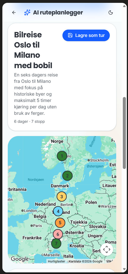 AI-planlegger i Roadly